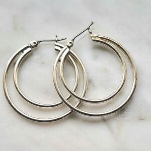 Elegant Silver Hoop Earrings
